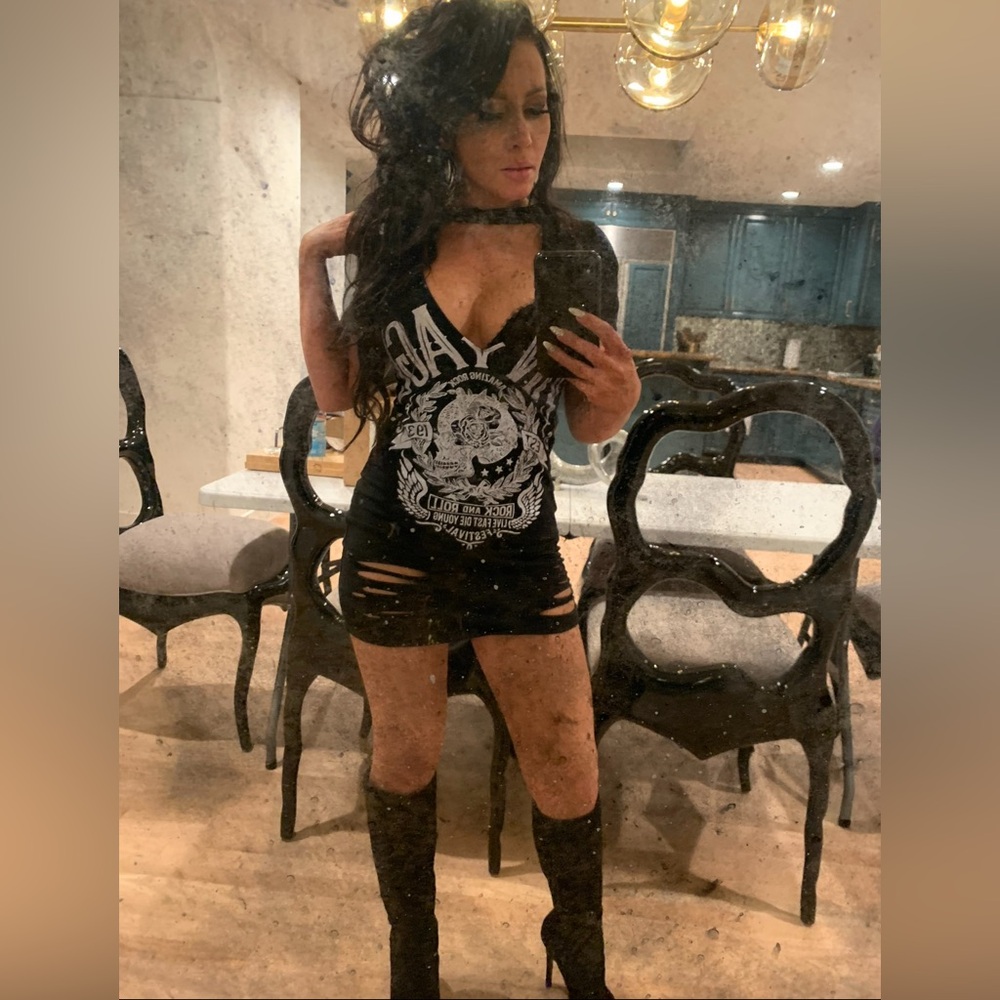 Sexy Black Cutout Tshirt Dress XSmall